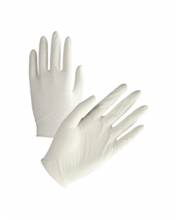 Γάντια λάτεξ μιας χρήσης λευκά ISO 9001:2015 (100 τεμ)