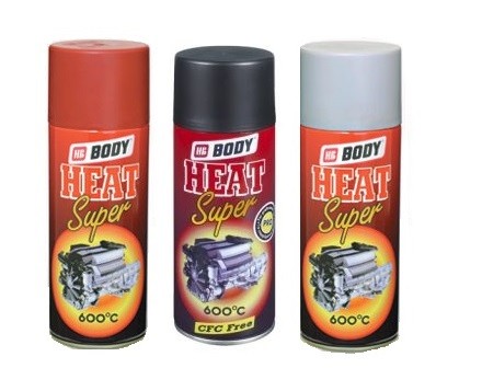 Χρώμα υψηλής αντοχής θερμοκρασιών HB BODY Heat super 600 ℃ (400 ml)