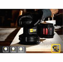 CAT SOLO ΤΡΙΒΕΙΟ ΕΚΚΕΝΤΡΟ ΜΠΑΤΑΡΙΑΣ 125mm BRUSHLESS 18V DX42B ( 05-7387 )