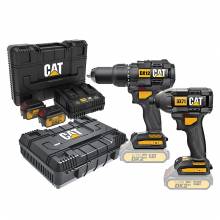 CAT COMBO-05 ΣΕΤ ΔΡΑΠΑΝΟΚΑΤΣΑΒΙΔΟ ΚΡΟΥΣΤΙΚΟ ΜΠΑΤΑΡΙΑΣ DX12B + ΚΑΤΣΑΒΙΔΙ ΠΑΛΜΙΚΟ ΜΠΑΤΑΡΙΑΣ DX71B + 2 ΚΑΣΕΤΙΝΕΣ + 2 ΜΠΑΤΑΡΙΕΣ 4.0Ah ΜΕ ΔΙΠΛΟ ΦΟΡΤΙΣΤΗ DXK900 ( 05-9872 )