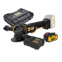 CAT COMBO-12 ΣΕΤ ΓΩΝΙΑΚΟΣ ΤΡΟΧΟΣ ΜΠΑΤΑΡΙΑΣ 125mm DX314B + ΜΠΑΤΑΡΙΑ 4.0Ah DXB4 + ΦΟΡΤΙΣΤΗΣ DXC4 + ΚΑΣΕΤΙΝΑ ( 05-9879 )