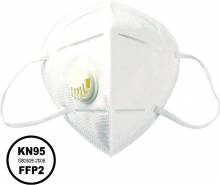 Μάσκα μιας χρήσης KN95 FFP2 HANMALASER με βαλβίδα εκπνοής