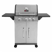 Ψησταριά BBQ INOX υγραερίου THERMOGATZ GS GRILL ELITE 3+1 με 3 εστίες + 1 πλαινή εστία 11.5KW ( 03.313.208 )