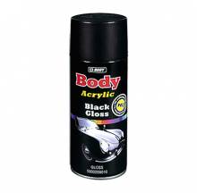 Σπρέι μαύρο γυαλιστερό HB BODY Acrylic black gloss (400 ml)