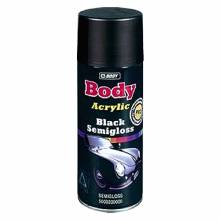 Σπρέι μαύρο σατινέ HB BODY Acrylic black semigloss (400 ml)