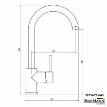 BORMANN ELITE ΜΠΑΤΑΡΙΑ ΚΟΥΖΙΝΑΣ JULIA BTW3140 ΑΝΑΜΕΙΚΤΙΚΗ 35mm 800gr ( 026143 )