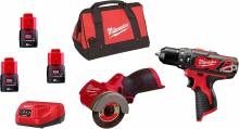 MILWAUKEE M12 FUEL BPDFCOT2A-202B POWERPACK ΣΕΤ ΕΡΓΑΛΕΙΩΝ ( 3903071 )