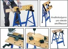 Πάγκος εργασίας 100 Kg BULLE 47612 με ξύλινο mdf τραπέζι ( 47612 )