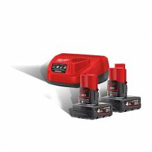 MILWAUKEE M12 NRG-402 2 ΜΠΑΤΑΡΙΕΣ 12V 4.0 AH ΦΟΡΤΙΣΤΗΣ C12 C ( 4933459211 )