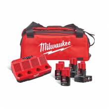 MILWAUKEE M12 NRG-424B 2 ΜΠΑΤΑΡΙΕΣ 12V 4.0 AH 2 ΜΠΑΤΑΡΙΕΣ 12V 2.0 AH ΦΟΡΤΙΣΤΗΣ M12C4 + ΣΑΚΟΣ ΜΕΤΑΦΟΡΑΣ ( 4933471772 )