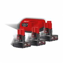 MILWAUKEE M12 NRG-603 3 ΜΠΑΤΑΡΙΕΣ 12V 6.0 AH ΦΟΡΤΙΣΤΗΣ C12 C ( 4933459208 )