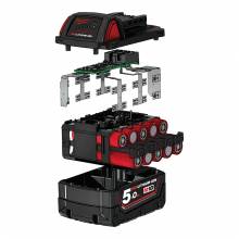 MILWAUKEE M18 B5 ΜΠΑΤΑΡΙΑ 18V 5.0 AH ( 4932430483 )