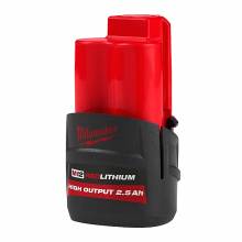 MILWAUKEE ΜΠΑΤΑΡΙΑ M12 RED LITHIUM HIGH OUTPUT 2.5 Ah ( 4932480164 )