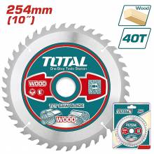 Δίσκος Κοπής Ξύλου Φ-254Χ30mm 40T TOTAL για Δισκοπρίονο Πάγκου TS5152542 / TS5152543 ( TAC231725 )
