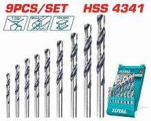 Τρυπάνια TOTAL HSS Σετ 9 Τεμαχίων ( TACSD0095 )