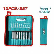 Τρυπάνια + καλέμια TOTAL SDS - PLUS σετ 10 τεμαχίων ( TACSD19101 )