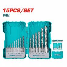 Κασετίνα σετ τρυπάνια TOTAL HSS M2 15ΤΕΜ ( TACSDL51502 )