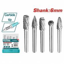 Φρέζες Καρβιδίου TOTAL σετ 5 τεμαχίων HSS 6mm ( TAKC0651 )
