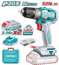 Δραπανοκατσάβιδο Μπαταρίας TOTAL  Li-ion 20V / 2Ah / 52Nm / με 2 Μπαταρίες Επαγγελματικό ( TDLI20453 )