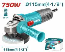 Τροχός γωνιακός TOTAL 750W - 115mm ( TG10711556 )