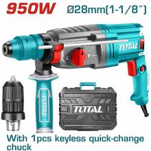 Πιστολέτο Περιστροφικό - Σκαπτικό TOTAL SDS-PLUS 950W με Ταχυτσόκ Επαγγελματικό ( TH309288-2 )