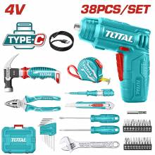 Κατσαβίδι Μπαταρίας TOTAL Li-ion 4V σετ 38 τεμαχίων SUPER SELECT ( THKTHP10386 )