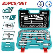Κασετίνα σέτ καρυδάκια TOTAL 1/2" 25τεμ ( THT121251 )