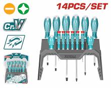 Κατσαβίδια Σετ 14 Τεμαχίων TOTAL Σε Βάση SUPER SELECT ( THT250614 )