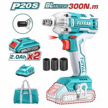 Μπουλονόκλειδο 20V TOTAL Brushless motor με 2 μπαταρίες Λιθίου 2Ah ( TIWLI2001 )