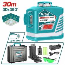Αλφάδι LASER 3D Αυτό-Οριζοντιούμενο TOTAL με Πράσινες Ακτίνες Επαγγελματικό ( TLL255245 )