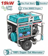 Γεννήτρια Βενζίνης TOTAL 19.000W - 23,75 KVA Επαγγελματική Μονοφασική ( TP1200006 )