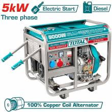 Γεννήτρια πετρελαίου TOTAL τριφασική 4.500W 5,6KVA ( TP450003 )