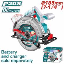 Δισκοπρίονο Μπαταρίας TOTAL Φ-185mm Li-ion 20V Επαγγελματικό χωρίς Μπαταρία & Φορτιστή ( TSLI1851 )