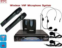 Ασύρματο σύστημα μικροφώνων VHF X-SOUND XS-CS-6 με 2 Mic χειρός & 2 Mic πέτου κεφαλής 180-270 MHz (XS-CS-6)