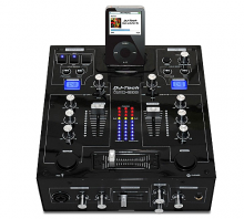 Μείκτης DJ-Tech IMIX-200 με 5 εισόδους, 3 κανάλια & σταθμό iPOD για ρακ 19'' (IMIX-200)