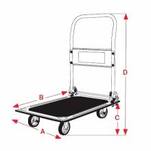 Καρότσι πλατφόρμα  πτυσόμενη μεταφοράς Heavy Duty 350 Kg EXPRESS 631427 με μεταλλικές ζάντες ( 631427 )