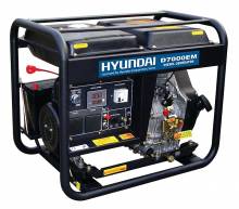 Γεννήτρια πετρελαίου 7 KVA HYUNDAI D7000EM  220V αερόψυκτη με Μίζα EURO 5 ( 40C20 )