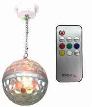 Σετ μπάλα Disco με καθρέφτες IBIZA ASTRO-BALL8 διαμέτρου 20 cm & τηλεχειριστήριο (ASTRO-BALL8)