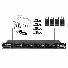 Ασύρματο σύστημα μικροφώνων VHF X-SOUND XS-CS-4 με 4 Mic πέτου κεφαλής 200-223 MHz (XS-CS-4)