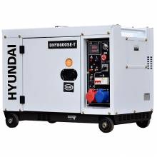 Γεννήτρια πετρελαίου 8 KVA HYUNDAI DHY8600 SE-T 40C25 Full Power Μονοφασική & Τριφασική  Xαμηλού θορύβου με Μίζα ( 40C25 )