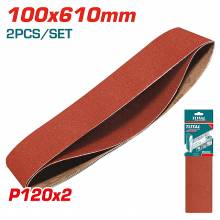 Γυαλόχαρτα 100X610mm P120 TOTAL σετ 2 τεμαχίων για TBS12001 ( TAC751202 )