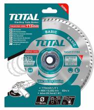 Διαμαντόδισκος TOTAL UNIVERSAL TURBO 115 Χ 22.2mm ( TAC2131151 )