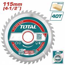 Δίσκος κοπής ξύλου TOTAL  επαγγελματικός 115mm κατάλληλος για γωνιακό λειαντήρα ( TAC231255 )