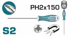 Κατσαβίδι Μαγνητικό Σταυρού TOTAL PH2 X 150mm ( THT26PH2150 )