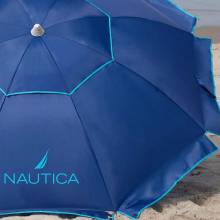 Ομπρέλα παραλίας αλουμινίου NAUTICA 2210 BLACK OUT αντιανεμική με διάμετρο Φ220cm & επίστρωση Black Anti-UV χρώμα Μπλε Μαύρο ( 2210 )