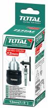 Τσόκ δραπάνου με κλειδί TOTAL 1/2" - 13mm & αντάπτορα ( TAC451301.1 )