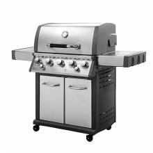 Ψησταριά BBQ INOX υγραερίου UNIMAC PREMIUM 661319 24500W με 5 εστίες + 1 πλαινή εστία + 1 καυστήρα Infrared ( 661319 )