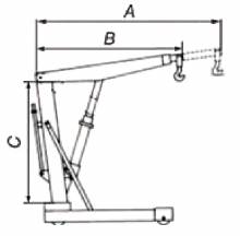 Γερανάκι υδραυλικό συνεργείου 1000 Kg MULTI 80521 (80521)